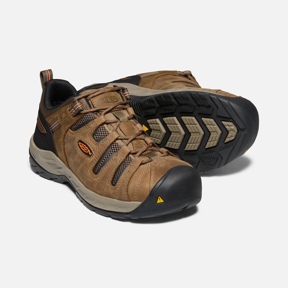 Chaussures de Travail Keen Homme Marron/Noir | Flint Ii (Steel Toe) | CSYKI-0794